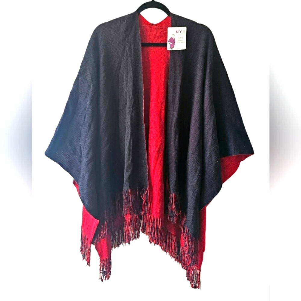 Black and Red Women's Shawl